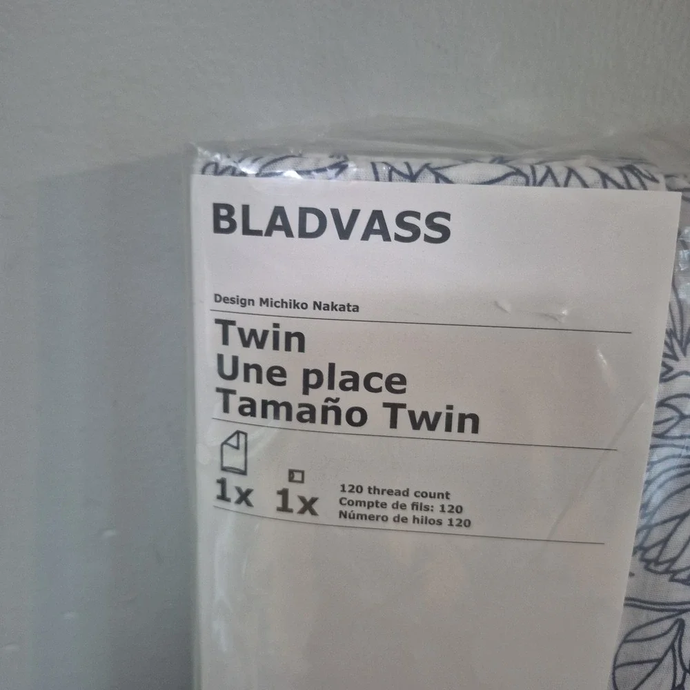 Ikea Bladvass Michiko Nakata Twin Duvet Cover and Pillow Case New in Bag